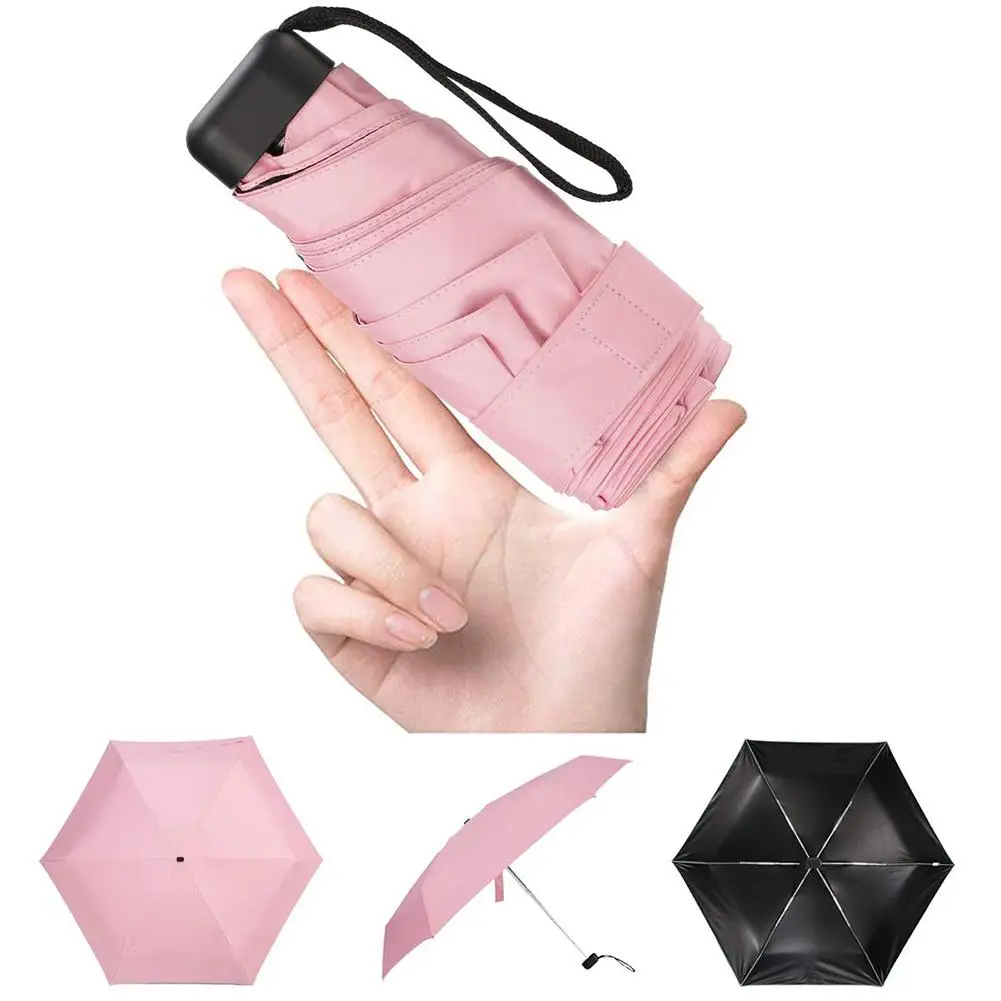 

Portable Mini Pocket Parasol Telescopic Folding Anti-UV Light Rain Sun Umbrella