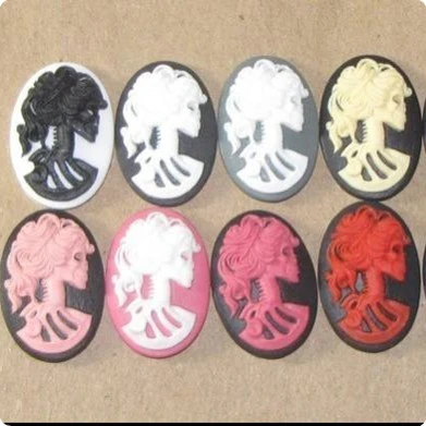 Skull Cameo Beaded Pendant