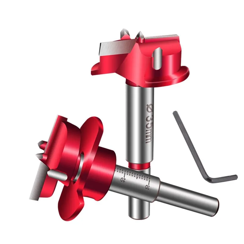 

35mm Forstner Auger Drill Bit Wooden Wood Hinge Cutter Hex Wrench Woodworking Hole Saw For Power Tools