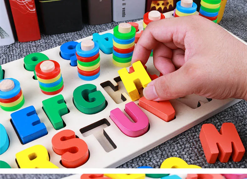 Детские Монтессори математические игрушки Цифровая форма сопряжение обучения дошкольников счетная доска детские развивающие деревянные игрушки для детей подарок