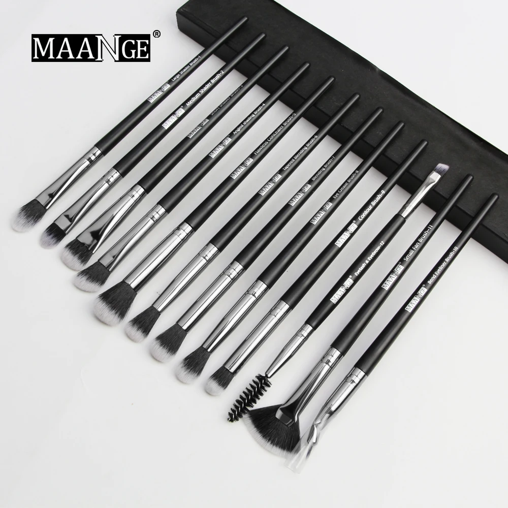 

MAANGE New Make Up Brushes 3/12PCS Professional Blending Eyeshadow Eyebrow Fan Brush For Makeup Beauty Set pincel Maquiagem