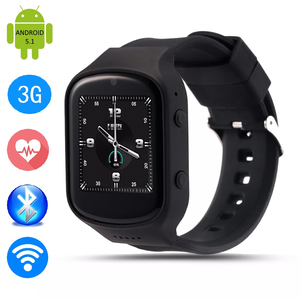 Buy Android 5.1 Smart Wrist Watch WCDMA/WiFi/GPS