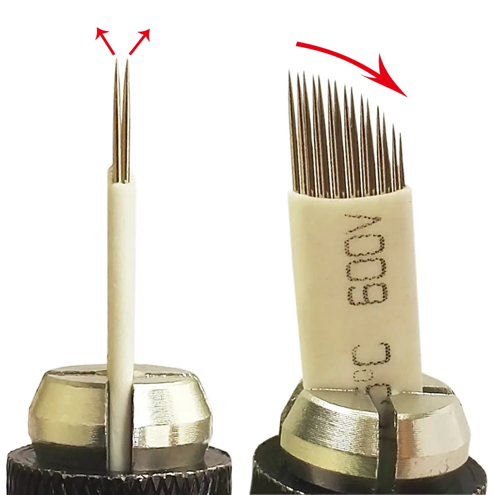 Buy 50pc 15 pin Double Row 2 row Needles Manual Pen