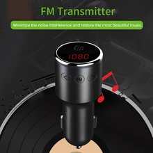 FM передатчик модулятор автомобильный комплект громкой связи Bluetooth автомобильный аудио MP3 плеер поддерживает QC 3,0 Быстрая Зарядка адаптер автомобильного комплекта громкой связи