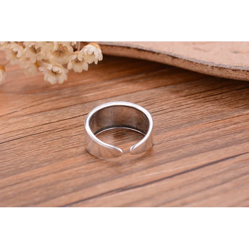 JEXXI Simple Men Rings 925 Sterling Silver Adjustable Wedding Party Finger Ring For Woman Wholesale Price Open Ring Jewelry Anel