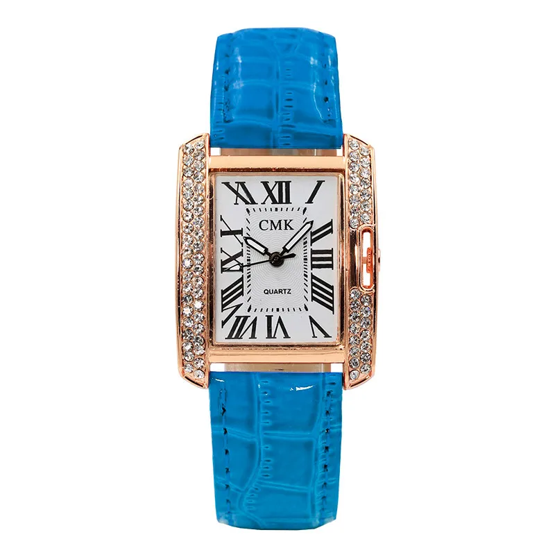 

Relogio Feminino 2019 Luxury Brand Ladies Leather Belt Analog Quartz Square Korean Rhinestone Watch Female Women'S Watches