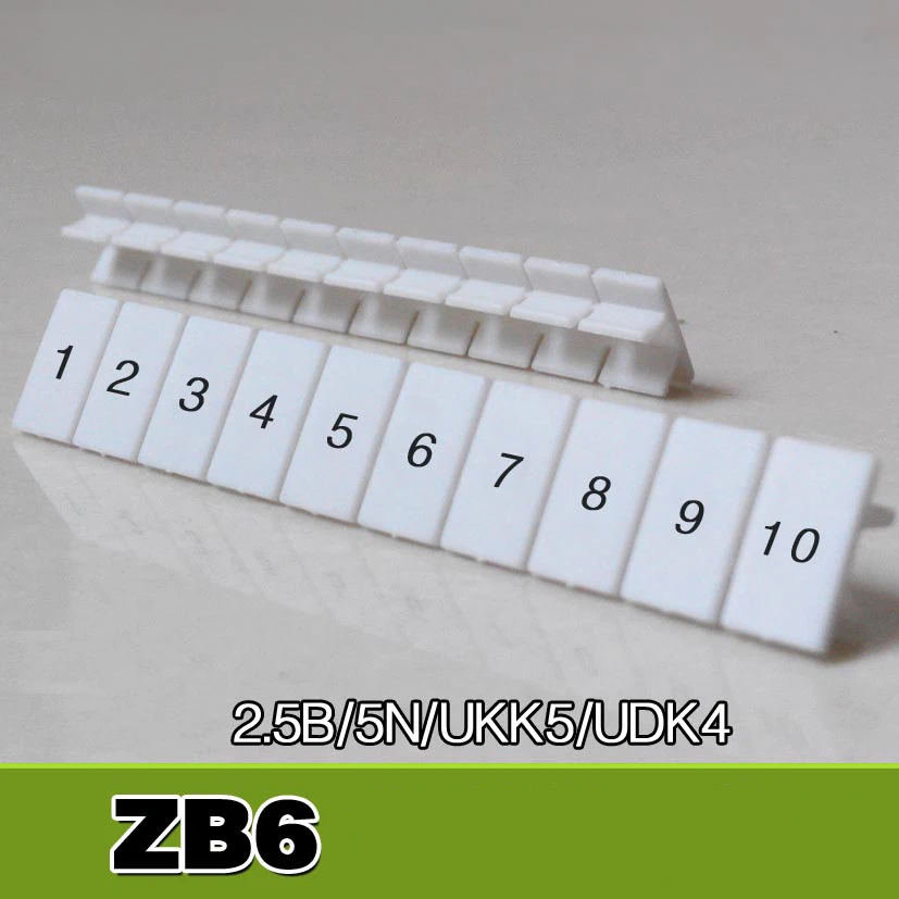 Uk2.5B Uk5N Morsettiere Din Rail Maker Strisce Con I Numeri Stampati Zb6