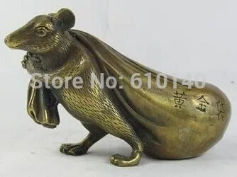

The beautiful brass statue wealth luck mouse \ statue