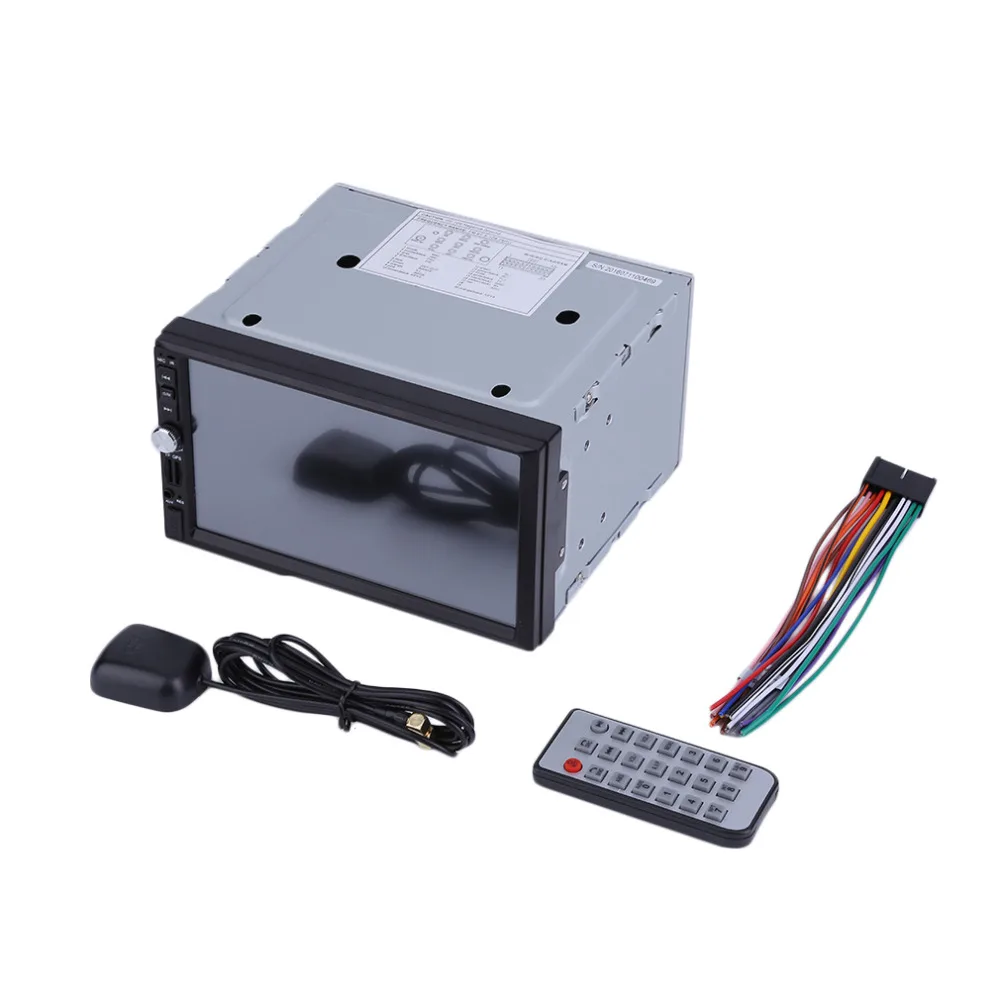 

7021G 7 Inch HD 2 Din Bluetooth Car In-Dash Radio Stereo Audio MP5 DVD Player Support USB TF AUX Rearview Camera UK Plug