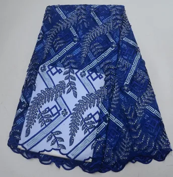 

beautiful laser cut flowers stones embroidery mesh lace fabric for Dress