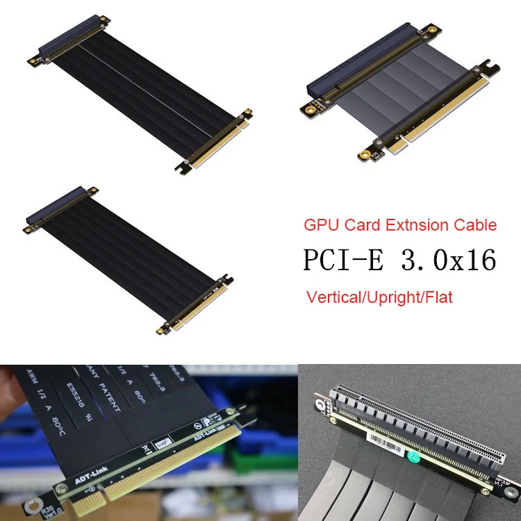 

R33SL/R33SF/R33SR Pcie 16X graphics card extension cable, Upright, vertically Install chasis 3.0 x16 10cm/15cm/20cm 128G/Bps