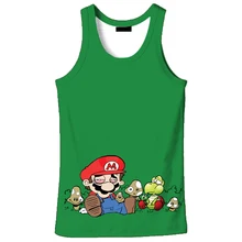 Горячая Распродажа Новая мода 3D мужская с принтом Марио 9 размер повседневная майка на заказ Печать