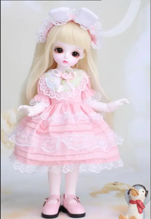 Полный набор 1/6 BJD кукла модная Милая Lina Miu кукла из смолы для девочек подарок на день рождения Рождество - Цвет: white full set aspic