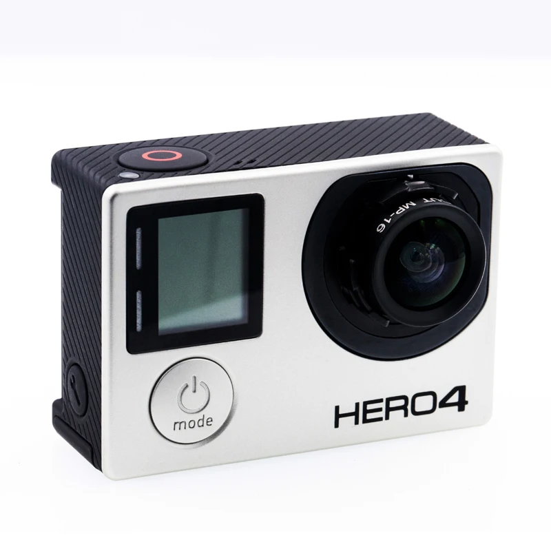 GoPro Hero4 Black Camera with Customize 12mm No Distortion Lens 1/1.8 Inch f/2.5 34 Degree HFOV 10MP High Resolution Lens Change GoPro Hero4 Black Camera with Customize 12mm No Distortion Lens 1/1.8 Inch f/2.5 34 Degree HFOV 10MP High Resolution Lens Change