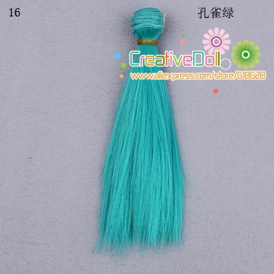 15 см BJD/SD волосы куклы/DIY куклы прямые парики волосы парик для bjd куклы - Цвет: No 16