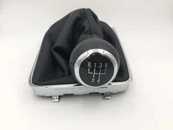 

FAT FREE SHIPPING 5 SPEED CAR Shifter GEAR KNOB WITH CHROME FRAME FOR VW PASSAT B6 CC 3C R36 TDI 2005-2013