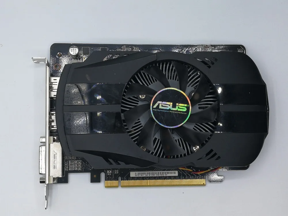 Используется, ASUS HD7750 1 ГБ DDR5 128 бит игровой Настольный ПК видеокарта, Протестировано хорошо