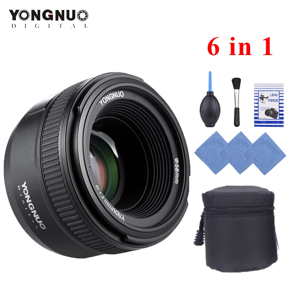 Объектив YONGNUO YN50mm F1.8 с большой апертурой и автофокусом для Nikon D800 D300 D700 D3200 D3300 D5100 D5200 D5300 объектив камеры