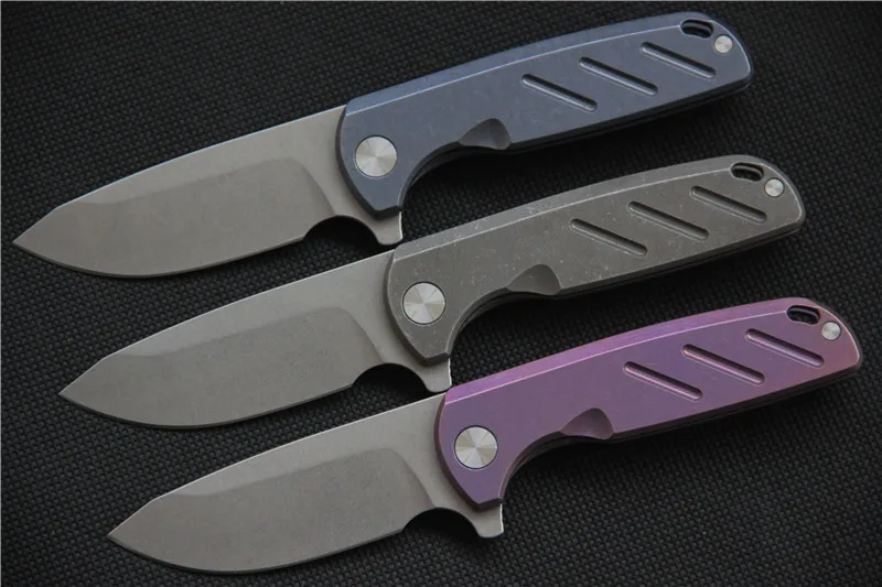 

MIKER D2 blade pocket folding knife 3 color Titanium alloy handle outdoor knives camping hiking Tactical survival EDC tools