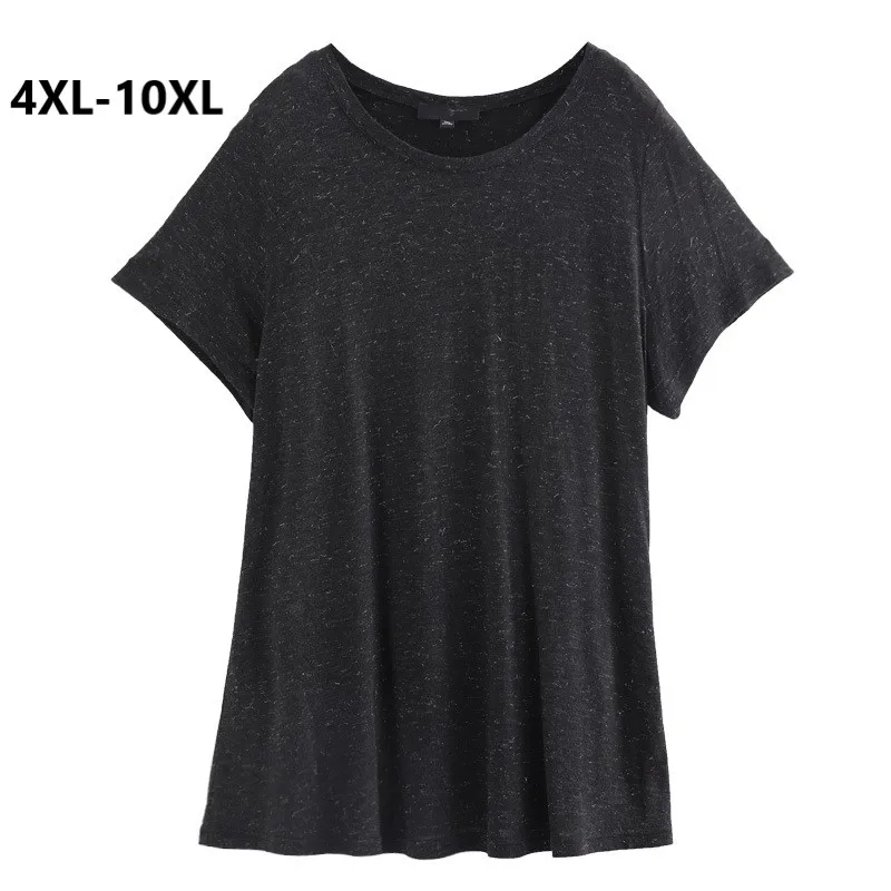Большие размеры 10XL 8XL 6XL 4XL Женская летняя футболка с коротким рукавом модная