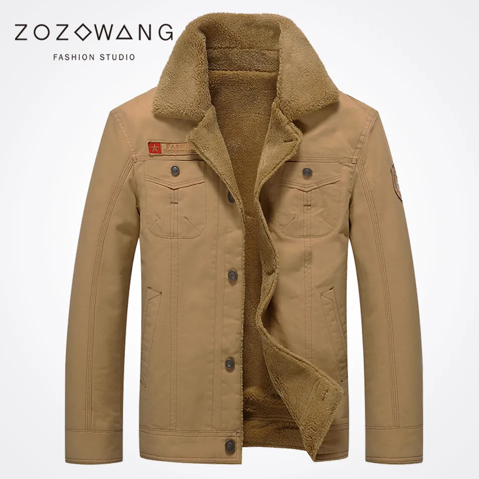 Zozowang solid short Turn-down Collar Single breasted brushed keep warm autumn winter jacket men fashion casual winter coat men Zozowang solid short Turn-down Collar Single breasted brushed keep warm autumn winter jacket men fashion casual winter coat men