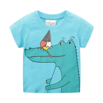 

Summer Children Clothing Boys T Shirt Cotton Animals Short Sleeve T-shirt Kid Boy Casual Cute T-shirt Baby Cartoon Clothing