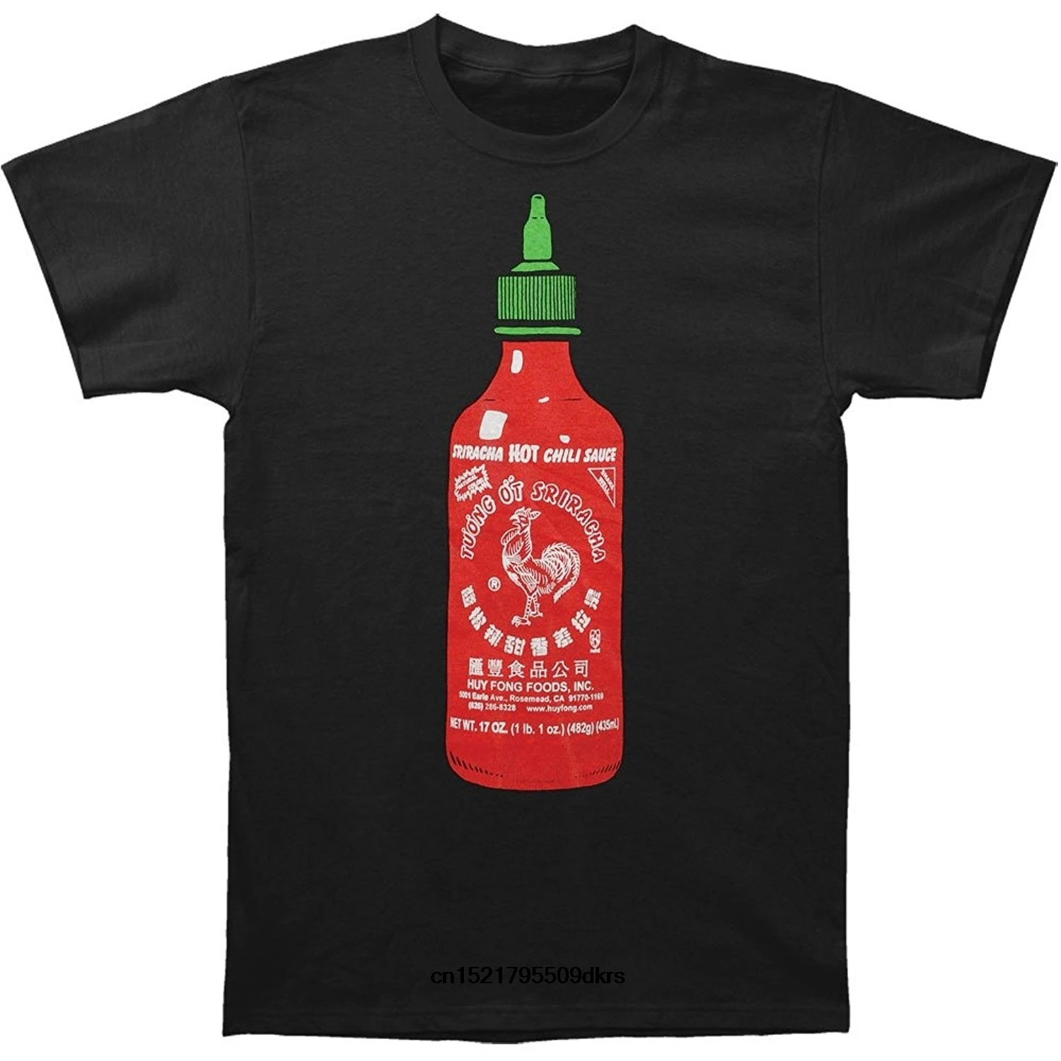 

Men T shirt Sriracha Tuong Ot Sriracha Bottle Illustration funny t-shirt novelty tshirt women