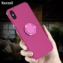 Силиконовый чехол с бриллиантами Kerzzil для iPhone 7 8 Plus XS Max XR чехлы