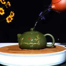200 мл фиолетовая глина yixing чайник здоровья зеленая грязь Zisha Bianxishi горшок с ручной росписью подлинный горшок Zisha чайники Tieguanyin