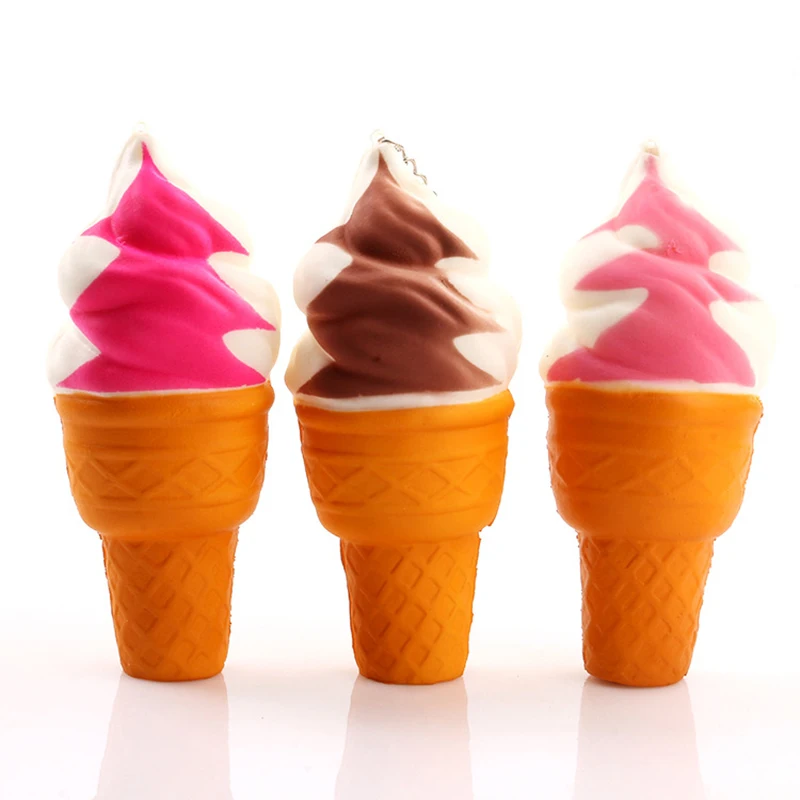 Simulation Ice Cream Cake Squishy Toy Food Decor Keychain Squeeze Squishy Slow Rising Antistress