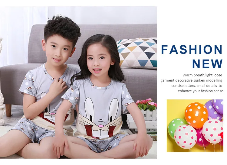 New Fashion Summer Cartoon Minnie Doraemon Children Clothing Set Pajamas Short-Sleeved+Shorts Baby Kids Girl Boy Clothes T-Shirt