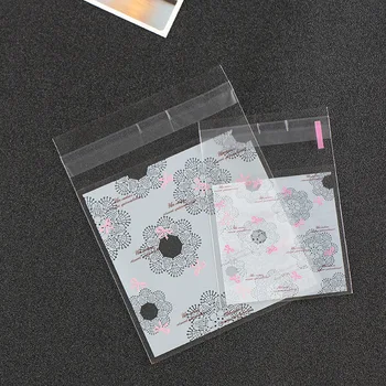 

2size choose,Translucent dots Plastic cookie packaging bags cupcake wrapper self adhesive bags opp bags free shipping