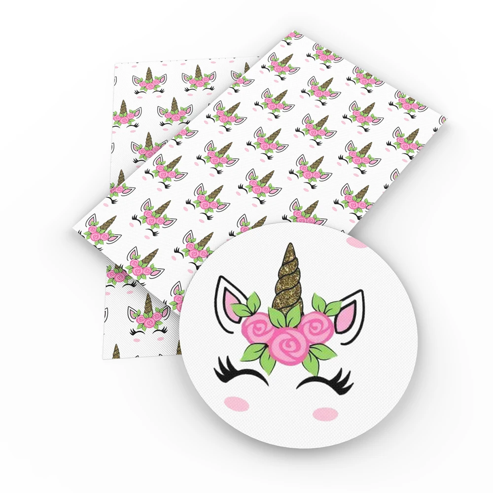 

David accessories 30*140cm Horse Cloud Printed Faux Synthetic Leather For Hair Bow Bow-knot Bags DIY Accessories,1Yc4296