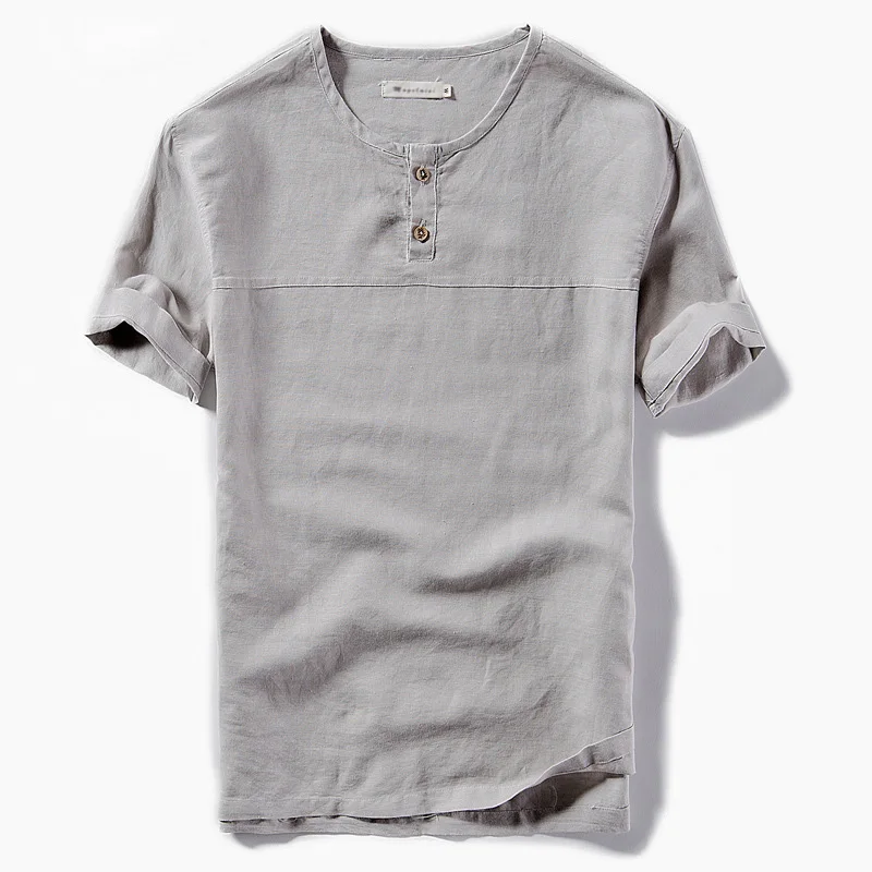 Aliexpress.com : Buy Male Short Sleeve Cotton Linen Ultra Thin Summer ...