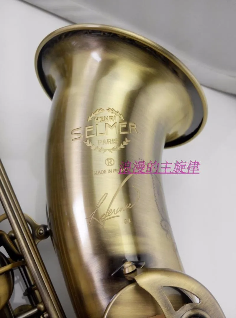 

New Instrument Hot selling SELMER 54 tenor saxophone pipe B flat double reinforcement type antique copper saxophone