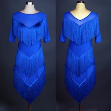 Костюмы для латиноамериканских танцев платье для танцев Для женщин ча/Румба/Samba/Танго/Костюмы для бальных танцев юбка для танцев пикантные плюс Размеры клуб Платья для женщин vestido Franja dq13013