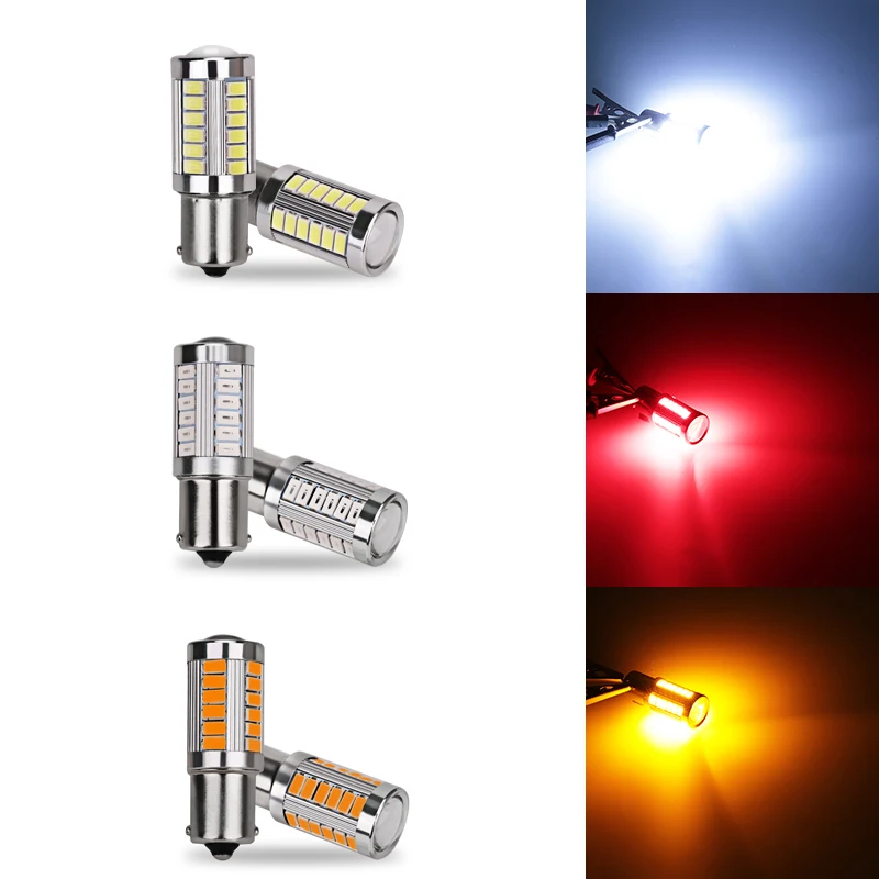 

2x 1156 p21w LED Car bulbs Turn Signal Reverse Brake Light R5W 3030 LEDs For Volvo S40 V50 V70 C30 C70 70 s80 XC90 s60