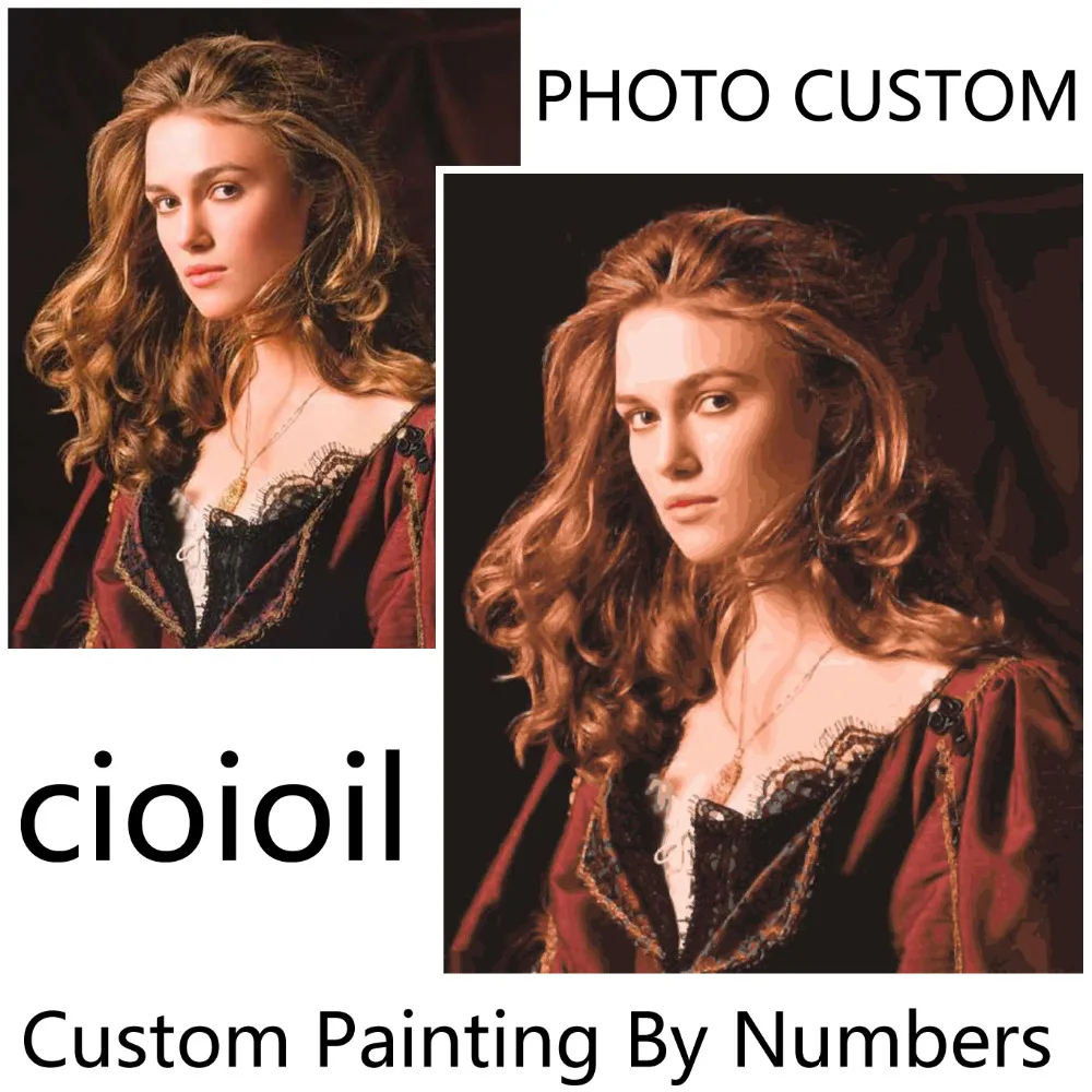 

Personality Photo Customized DIY Oil Paint Paintings By Numbers Picture Drawing by Numbers Canvas Coloring by Numbers Acrylic