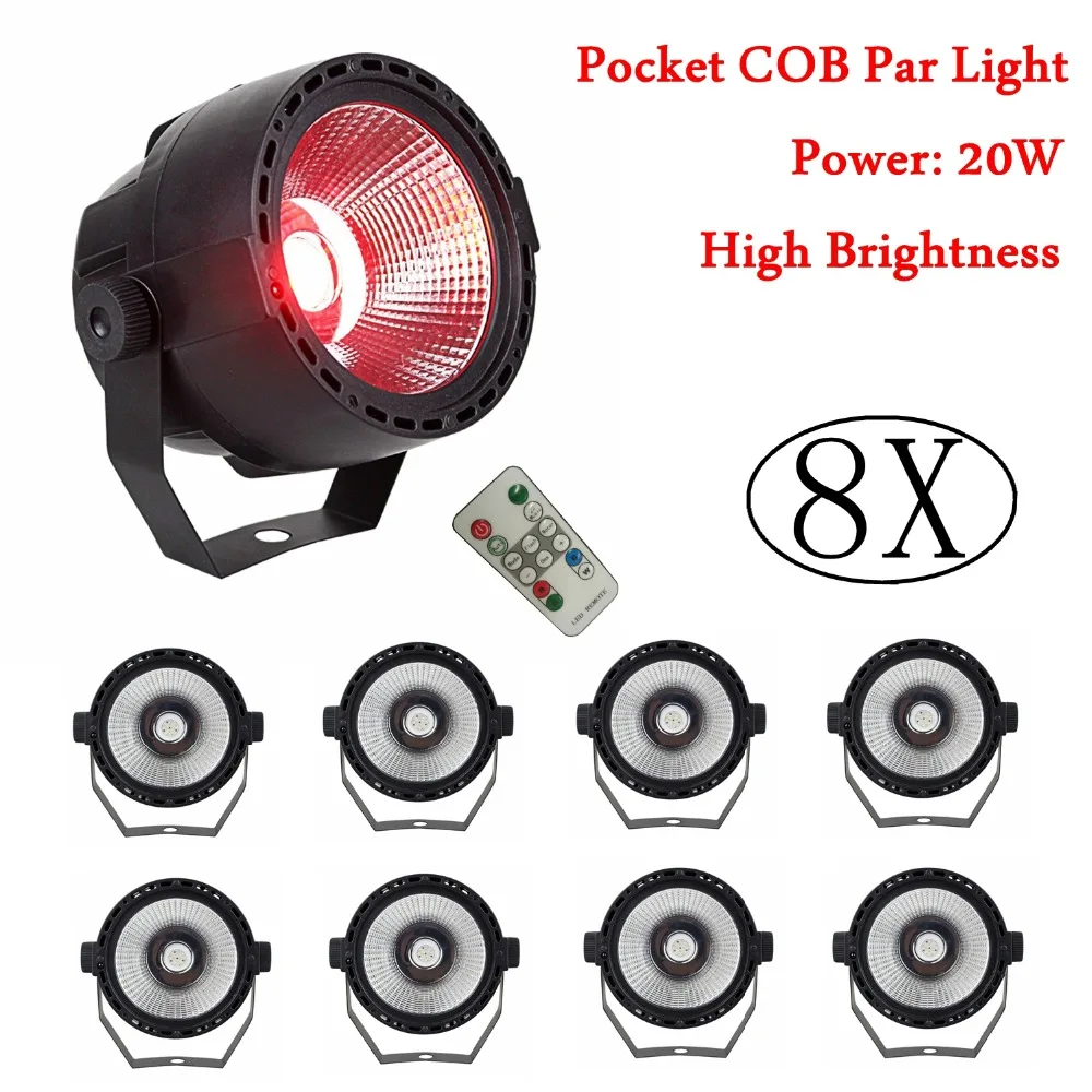 8Pcs/Lot stage lights 30W RGBW 4IN1 High Brightness led par lights COB