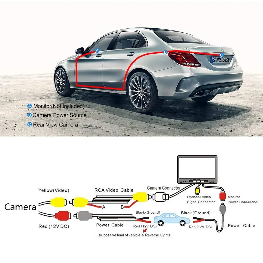 GreenYi ночное видение Авто Парковка Обратный резервная камера HD скрытый водонепроницаемый широкий угол автомобиля заднего вида камера