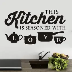 Кухня стены дома декоративные наклейки DIY письмо Pattern Съемный Home Decor искусство росписи плакат