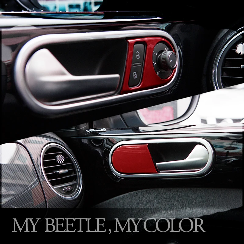 Buy VW Beetle interior door handle frame cover surround panle trim moulding