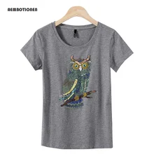 Большие размеры 3XL, женские летние футболки с короткими рукавами, украшенный блестками и бисером, с принтом совы, модные тонкие белые футболки, женская дизайнерская одежда