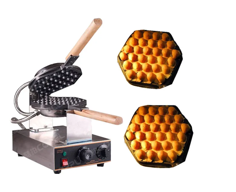 Free shipping 110V 220V Egg puffs machine 180 rotating Non-stick Surface egg waffle maker waffle iron