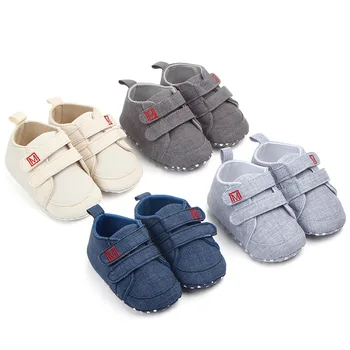 

New spring children's shoes Velcro baby PU soft soles baby shoes non-slip Indoor shoes floor boy baby Z79