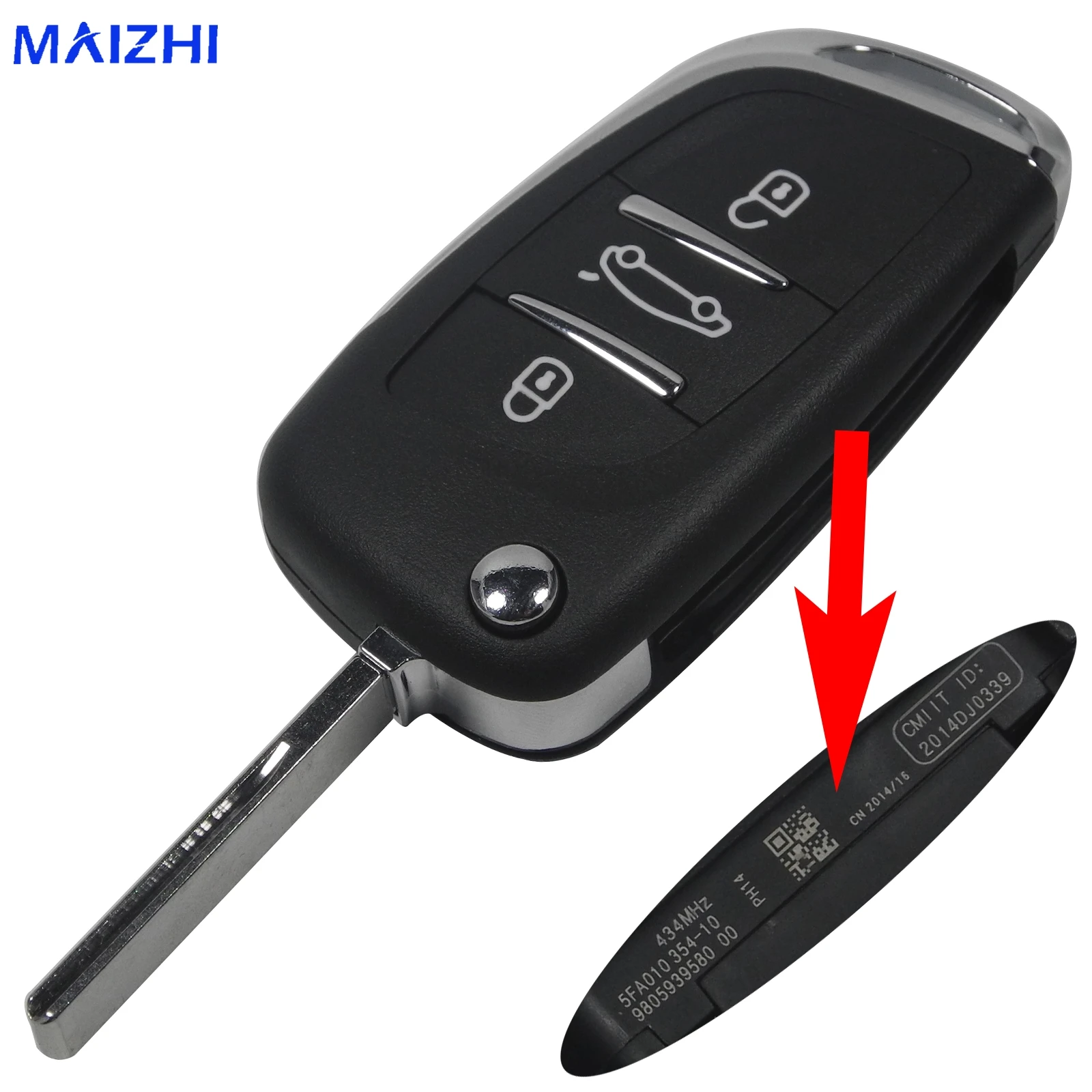 3 Buttons Folding Flip Remote Key Shell for Peugeot 307 408 308 for CITROEN C2 C3