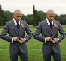 Terno Masculino 2016 Custom Made 3 PCS Men Slim Fits Suits Tuxedos Grooms Suits Wedding Suits Formal Party Suits