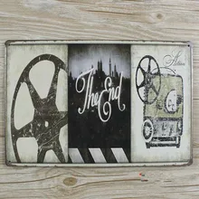 Топ Мода "THE ENDE" металлические знаки Ретро домашний декор Дом Офис Ресторан Бар Металлическая Живопись Искусство 20x30 см