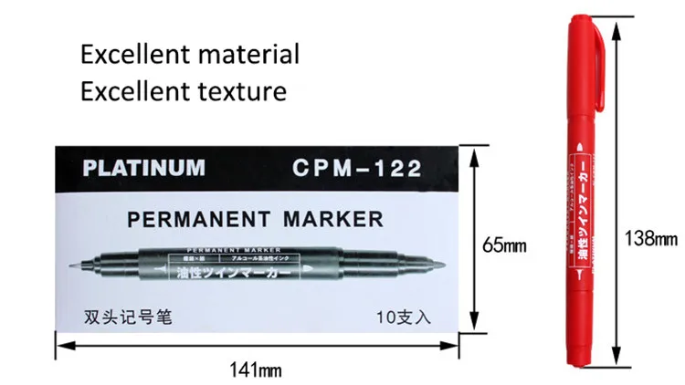 Упаковка из 10 шт.) Platier маркер ручка platier cpm-122 маркер для cd-дисков масляный маркер небольшой двойной ползунок маркер