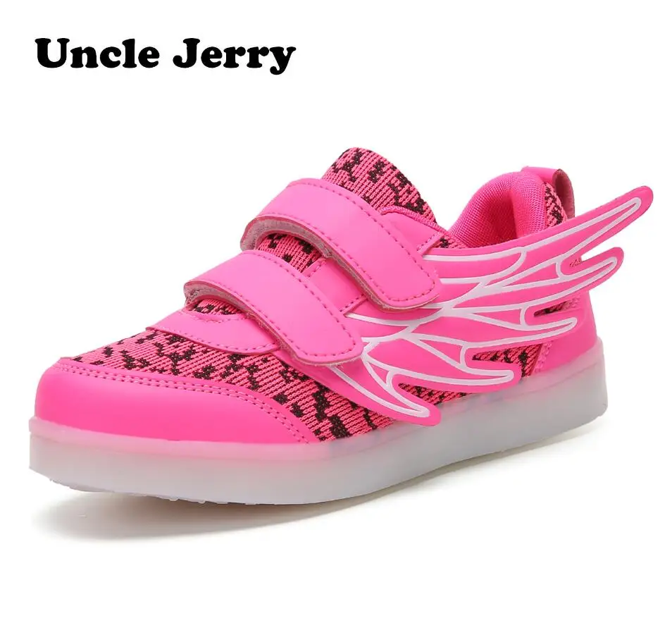 UncleJerry Led Shoes for kids Children Glowing Sneakers Luminous Tennis Shoes for boys girls USB Charging LED light Fashion shoe UncleJerry Led Shoes for kids Children Glowing Sneakers Luminous Tennis Shoes for boys girls USB Charging LED light Fashion shoe
